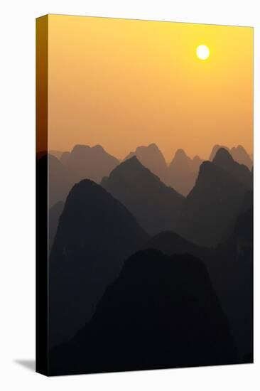 China 10MKm2 Collection - Karst Mountains at sunset - Yangshuo-Philippe Hugonnard-Stretched Canvas