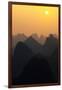 China 10MKm2 Collection - Karst Mountains at sunset - Yangshuo-Philippe Hugonnard-Framed Photographic Print