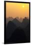 China 10MKm2 Collection - Karst Mountains at sunset - Yangshuo-Philippe Hugonnard-Framed Photographic Print