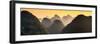 China 10MKm2 Collection - Karst Mountains at sunset - Yangshuo-Philippe Hugonnard-Framed Photographic Print