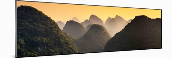 China 10MKm2 Collection - Karst Mountains at sunset - Yangshuo-Philippe Hugonnard-Mounted Photographic Print