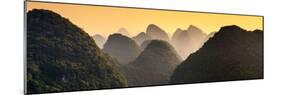 China 10MKm2 Collection - Karst Mountains at sunset - Yangshuo-Philippe Hugonnard-Mounted Photographic Print