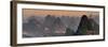 China 10MKm2 Collection - Karst Mountains at sunset - Yangshuo-Philippe Hugonnard-Framed Photographic Print