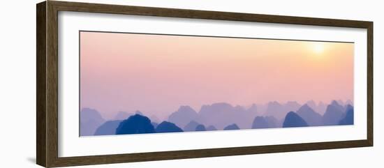 China 10MKm2 Collection - Karst Mountains at sunset - Yangshuo-Philippe Hugonnard-Framed Photographic Print