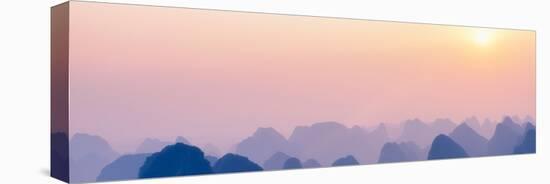 China 10MKm2 Collection - Karst Mountains at sunset - Yangshuo-Philippe Hugonnard-Stretched Canvas