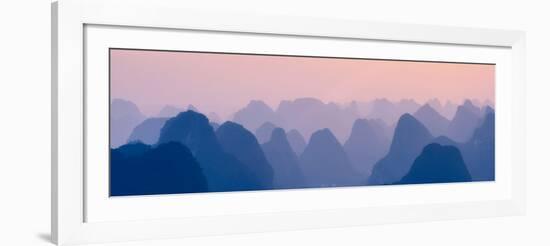 China 10MKm2 Collection - Karst Mountains at sunset - Yangshuo-Philippe Hugonnard-Framed Photographic Print