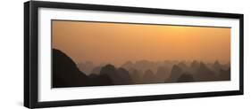 China 10MKm2 Collection - Karst Mountains at sunset - Yangshuo-Philippe Hugonnard-Framed Photographic Print