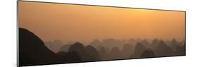 China 10MKm2 Collection - Karst Mountains at sunset - Yangshuo-Philippe Hugonnard-Mounted Photographic Print