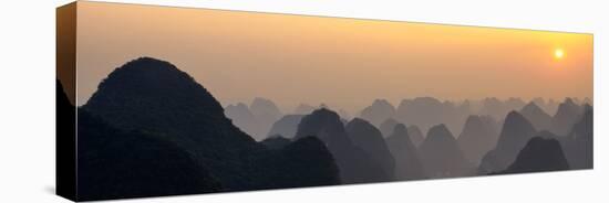 China 10MKm2 Collection - Karst Mountains at sunset - Yangshuo-Philippe Hugonnard-Stretched Canvas