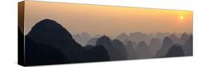 China 10MKm2 Collection - Karst Mountains at sunset - Yangshuo-Philippe Hugonnard-Stretched Canvas