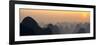 China 10MKm2 Collection - Karst Mountains at sunset - Yangshuo-Philippe Hugonnard-Framed Photographic Print