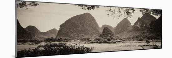 China 10MKm2 Collection - Karst Mountains at sunset - Yangshuo-Philippe Hugonnard-Mounted Photographic Print