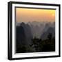 China 10MKm2 Collection - Karst Mountains at Sunset - Yangshuo-Philippe Hugonnard-Framed Photographic Print