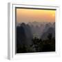 China 10MKm2 Collection - Karst Mountains at Sunset - Yangshuo-Philippe Hugonnard-Framed Photographic Print