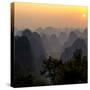 China 10MKm2 Collection - Karst Mountains at Sunset - Yangshuo-Philippe Hugonnard-Stretched Canvas