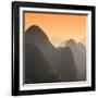 China 10MKm2 Collection - Karst Mountains at Sunset - Yangshuo-Philippe Hugonnard-Framed Photographic Print