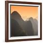 China 10MKm2 Collection - Karst Mountains at Sunset - Yangshuo-Philippe Hugonnard-Framed Photographic Print