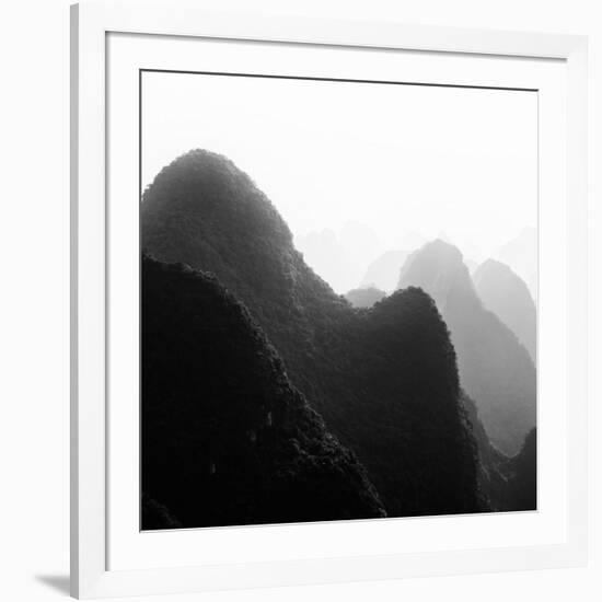 China 10MKm2 Collection - Karst Mountains at Sunset - Yangshuo-Philippe Hugonnard-Framed Photographic Print