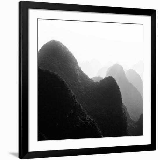 China 10MKm2 Collection - Karst Mountains at Sunset - Yangshuo-Philippe Hugonnard-Framed Photographic Print