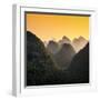 China 10MKm2 Collection - Karst Mountains at Sunset - Yangshuo-Philippe Hugonnard-Framed Photographic Print