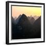 China 10MKm2 Collection - Karst Mountains at Sunset - Yangshuo-Philippe Hugonnard-Framed Photographic Print