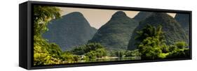 China 10MKm2 Collection - Karst Mountains at sunset - Yangshuo-Philippe Hugonnard-Framed Stretched Canvas