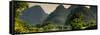 China 10MKm2 Collection - Karst Mountains at sunset - Yangshuo-Philippe Hugonnard-Framed Stretched Canvas