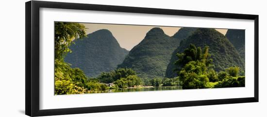 China 10MKm2 Collection - Karst Mountains at sunset - Yangshuo-Philippe Hugonnard-Framed Photographic Print