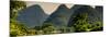 China 10MKm2 Collection - Karst Mountains at sunset - Yangshuo-Philippe Hugonnard-Mounted Photographic Print