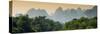 China 10MKm2 Collection - Karst Mountains at sunset - Yangshuo-Philippe Hugonnard-Stretched Canvas