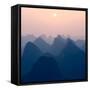 China 10MKm2 Collection - Karst Mountains at Sunset - Yangshuo-Philippe Hugonnard-Framed Stretched Canvas