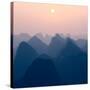 China 10MKm2 Collection - Karst Mountains at Sunset - Yangshuo-Philippe Hugonnard-Stretched Canvas