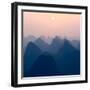 China 10MKm2 Collection - Karst Mountains at Sunset - Yangshuo-Philippe Hugonnard-Framed Photographic Print