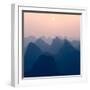 China 10MKm2 Collection - Karst Mountains at Sunset - Yangshuo-Philippe Hugonnard-Framed Photographic Print