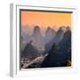 China 10MKm2 Collection - Karst Mountains at Sunset - Yangshuo-Philippe Hugonnard-Framed Photographic Print