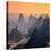 China 10MKm2 Collection - Karst Mountains at Sunset - Yangshuo-Philippe Hugonnard-Stretched Canvas