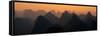 China 10MKm2 Collection - Karst Mountains at sunset - Yangshuo-Philippe Hugonnard-Framed Stretched Canvas