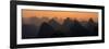 China 10MKm2 Collection - Karst Mountains at sunset - Yangshuo-Philippe Hugonnard-Framed Photographic Print