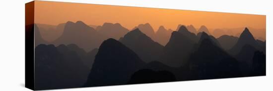 China 10MKm2 Collection - Karst Mountains at sunset - Yangshuo-Philippe Hugonnard-Stretched Canvas