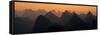 China 10MKm2 Collection - Karst Mountains at sunset - Yangshuo-Philippe Hugonnard-Framed Stretched Canvas