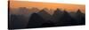 China 10MKm2 Collection - Karst Mountains at sunset - Yangshuo-Philippe Hugonnard-Stretched Canvas