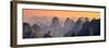 China 10MKm2 Collection - Karst Mountains at sunset - Yangshuo-Philippe Hugonnard-Framed Photographic Print