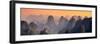 China 10MKm2 Collection - Karst Mountains at sunset - Yangshuo-Philippe Hugonnard-Framed Photographic Print