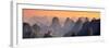 China 10MKm2 Collection - Karst Mountains at sunset - Yangshuo-Philippe Hugonnard-Framed Photographic Print