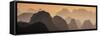 China 10MKm2 Collection - Karst Mountains at sunset - Yangshuo-Philippe Hugonnard-Framed Stretched Canvas