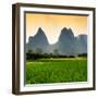 China 10MKm2 Collection - Karst Mountains at sunset - Yangshuo-Philippe Hugonnard-Framed Photographic Print