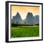 China 10MKm2 Collection - Karst Mountains at sunset - Yangshuo-Philippe Hugonnard-Framed Photographic Print