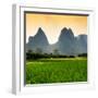 China 10MKm2 Collection - Karst Mountains at sunset - Yangshuo-Philippe Hugonnard-Framed Photographic Print