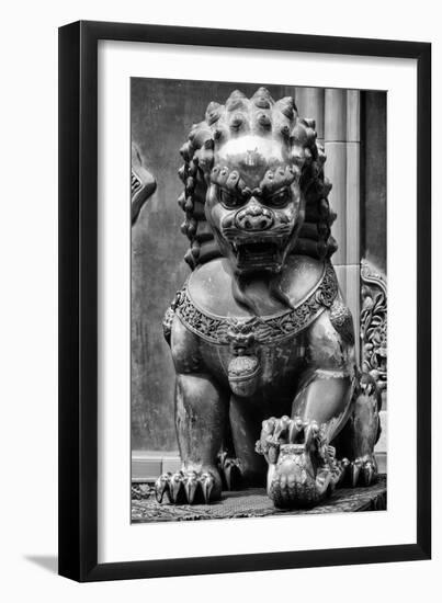 China 10MKm2 Collection - Lion Statue - Forbidden City-Philippe Hugonnard-Framed Photographic Print