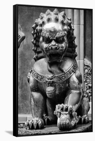 China 10MKm2 Collection - Lion Statue - Forbidden City-Philippe Hugonnard-Framed Stretched Canvas